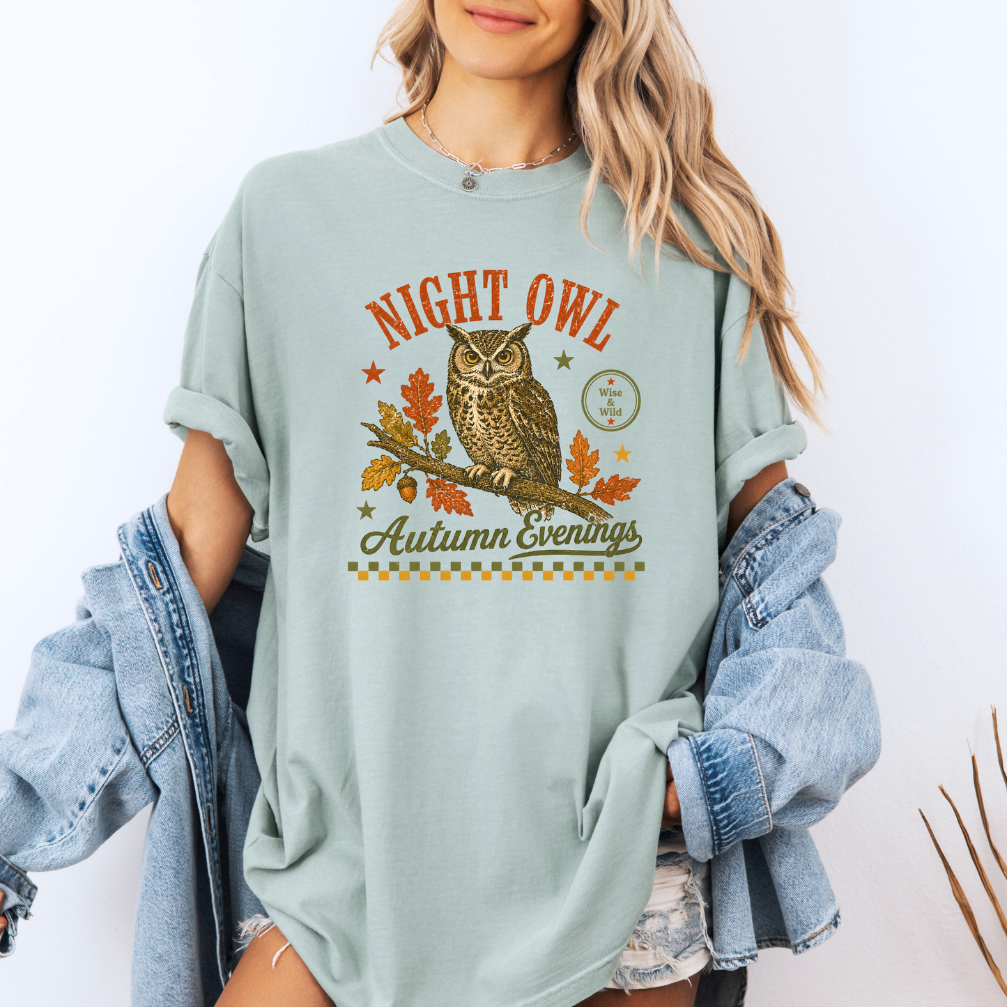 🦉 Night Owl Autumn Evenings T-Shirt 🍂✨