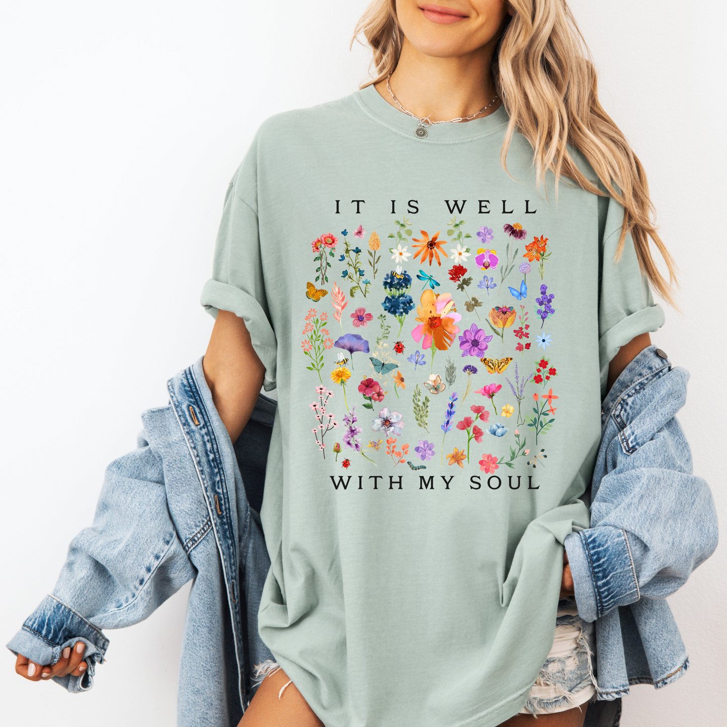 Peaceful Garden T-shirt 100% Organic Cotton
