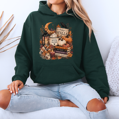 🍂🎃 Happy Fall Sweater Weather Hoodie 🎃🍂