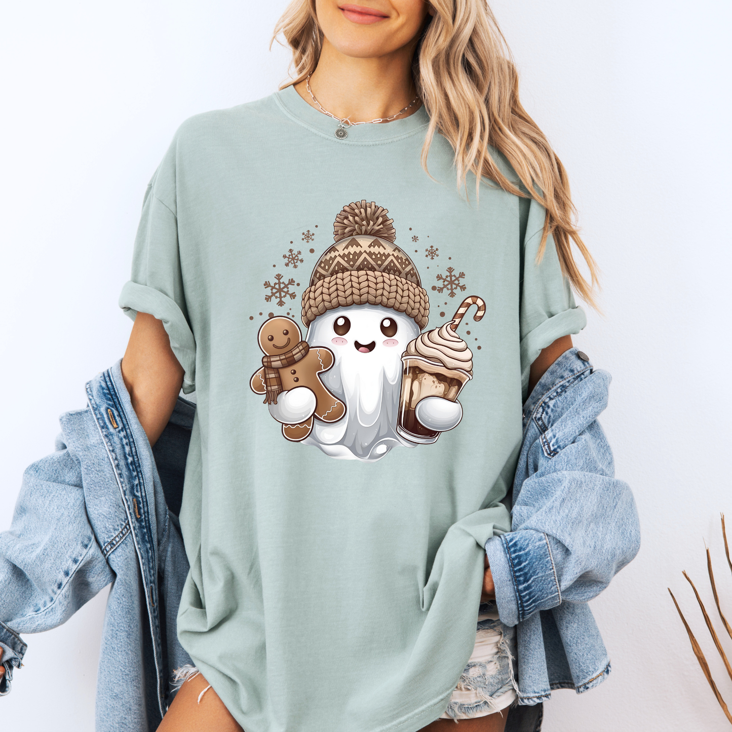 👻 Gingerbread Ghost 🎄 100% Organic Cotton T-Shirt