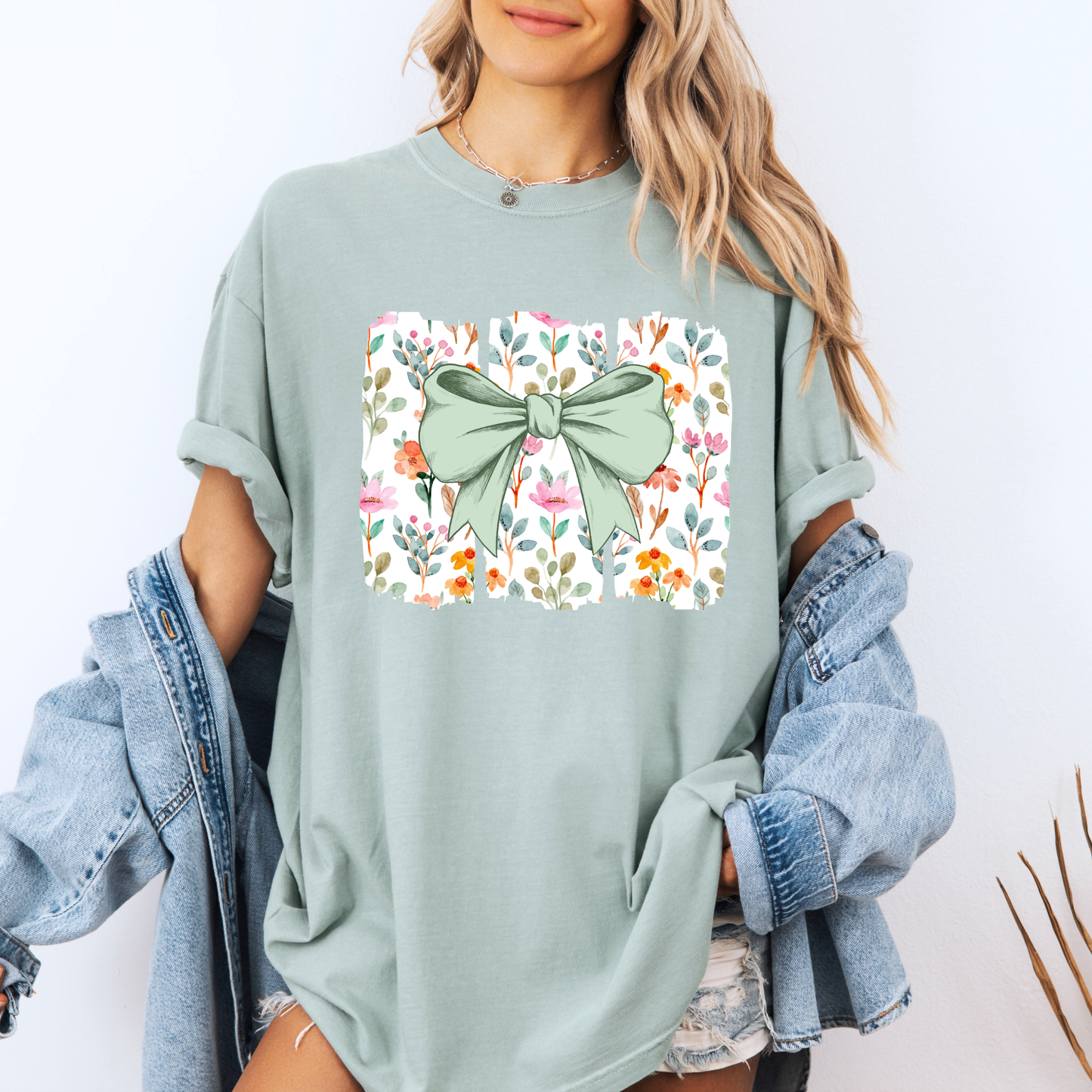 Floral Bow Aesthetic T-Shirt 🎀