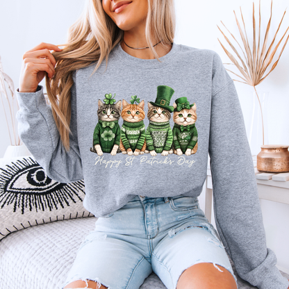 Lucky Cats St. Patrick’s Day Sweatshirt 🍀🐱