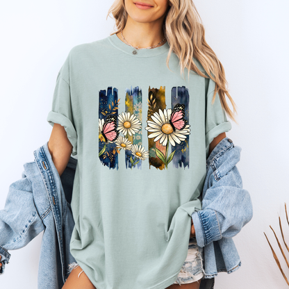 Midnight Daisy Butterfly 🌙🦋 t-shirt 100% Organic Cotton