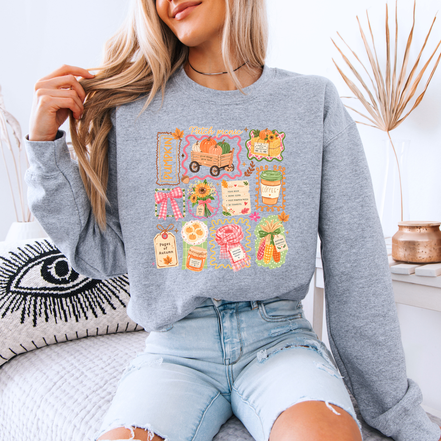 Pumpkin Patch Picnic Autumn Sweatshirt 🎃🍂
