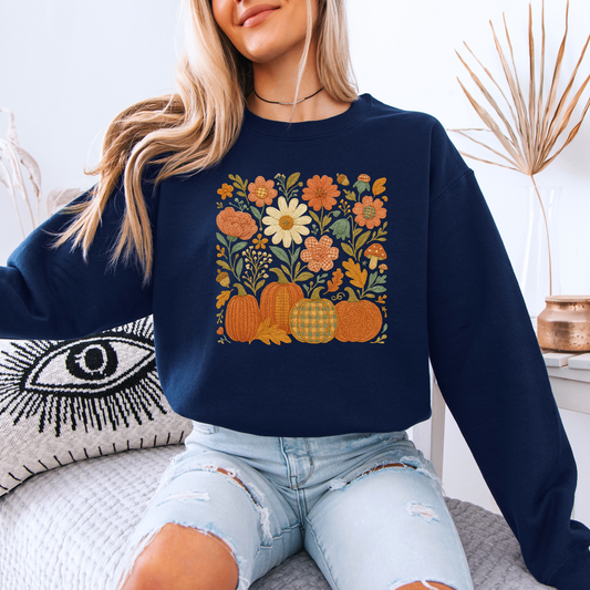 Harvest Stitch Garden Organic Cotton Crewneck Sweatshirt