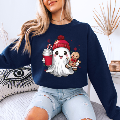 👻 Christmas Boo 🎄✨  Organic Cotton Sweatshirt