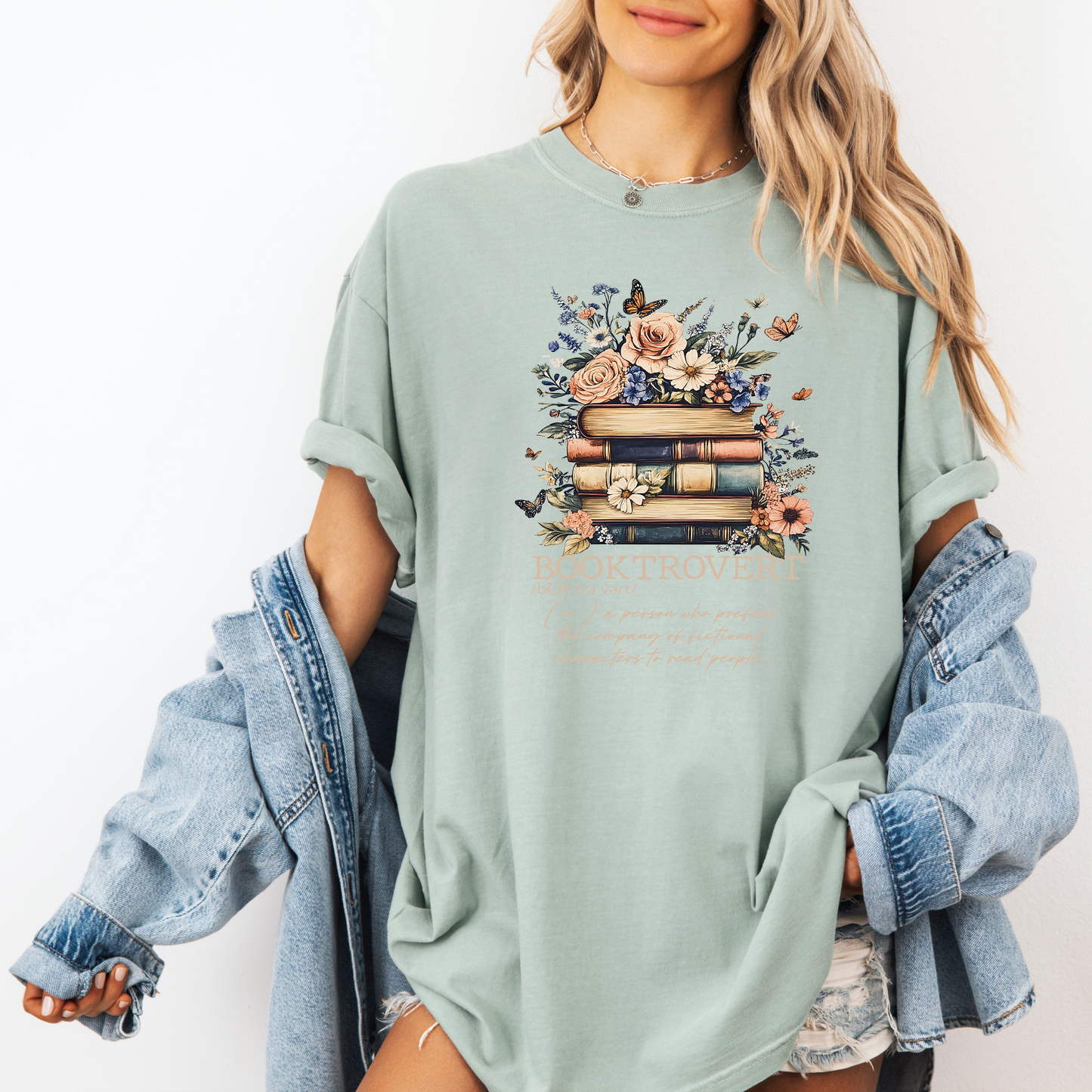 The Booktrovert Life  T-shirt 100% Organic Cotton