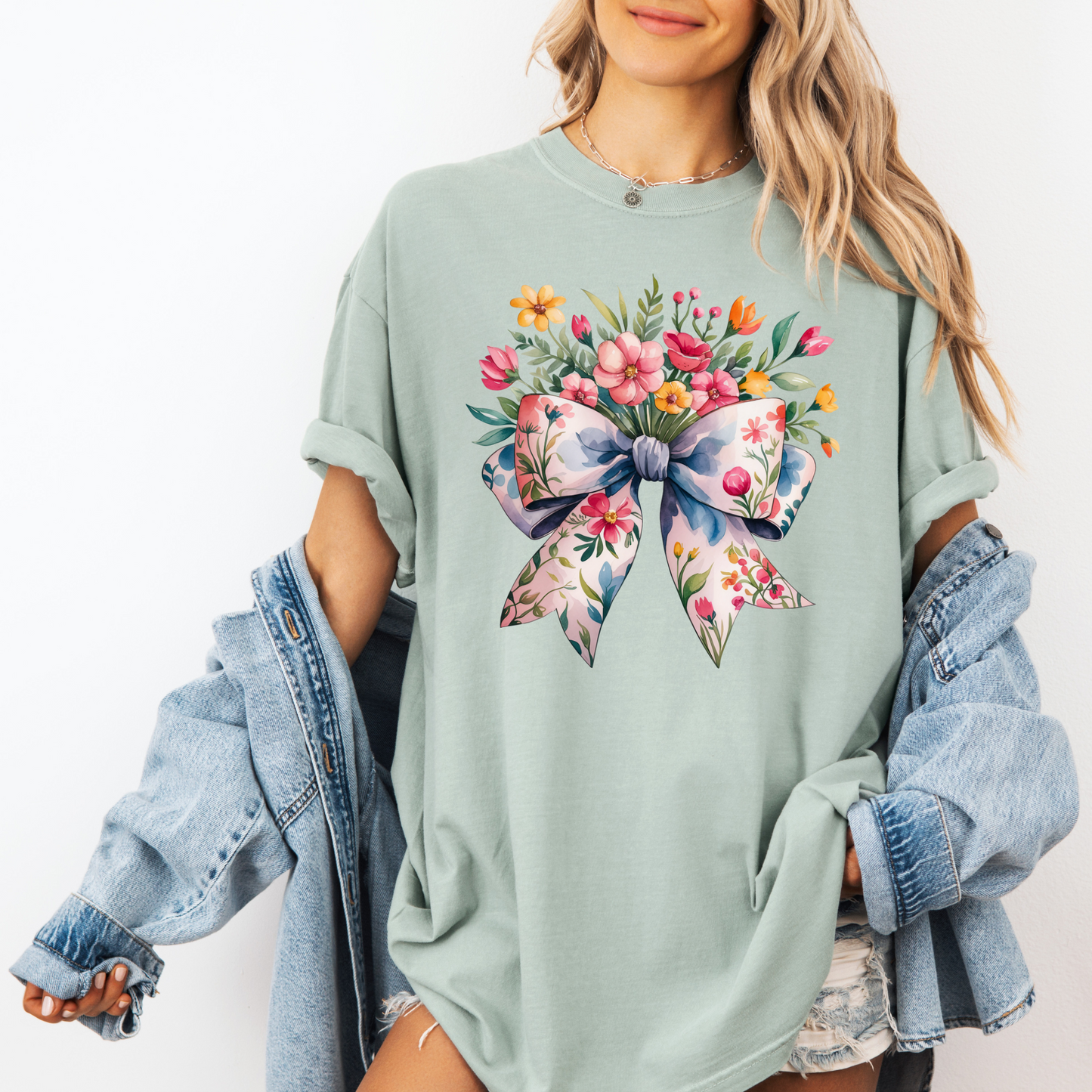 Spring Bow T-shirt 100% Organic Cotton