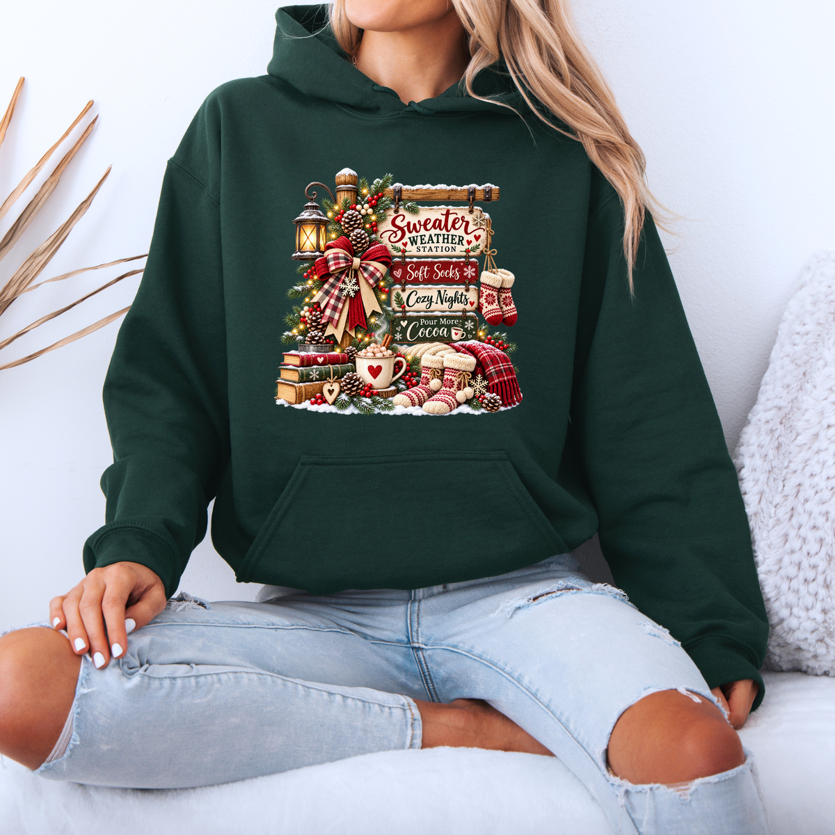 The Cosy Christmas Corner 🎄☕  Premium Christmas Hoodie