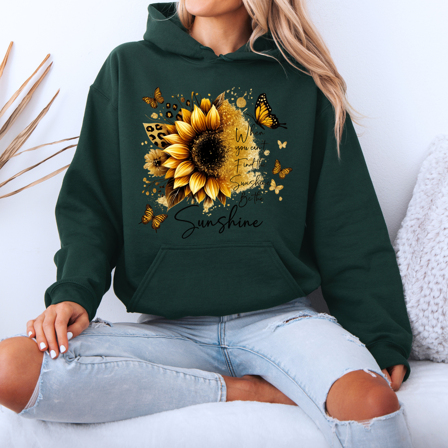 🌻🦋 Sunflower & Butterflies 🦋🌻✨ Luxuriously Thick Hoodie✨