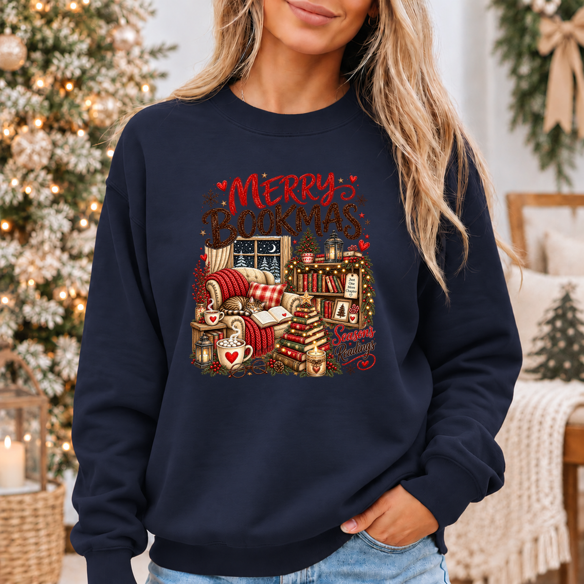 Merry Bookmax & Cosy Chapters 🎄📚❤️ Cosy Christmas Sweatshirt