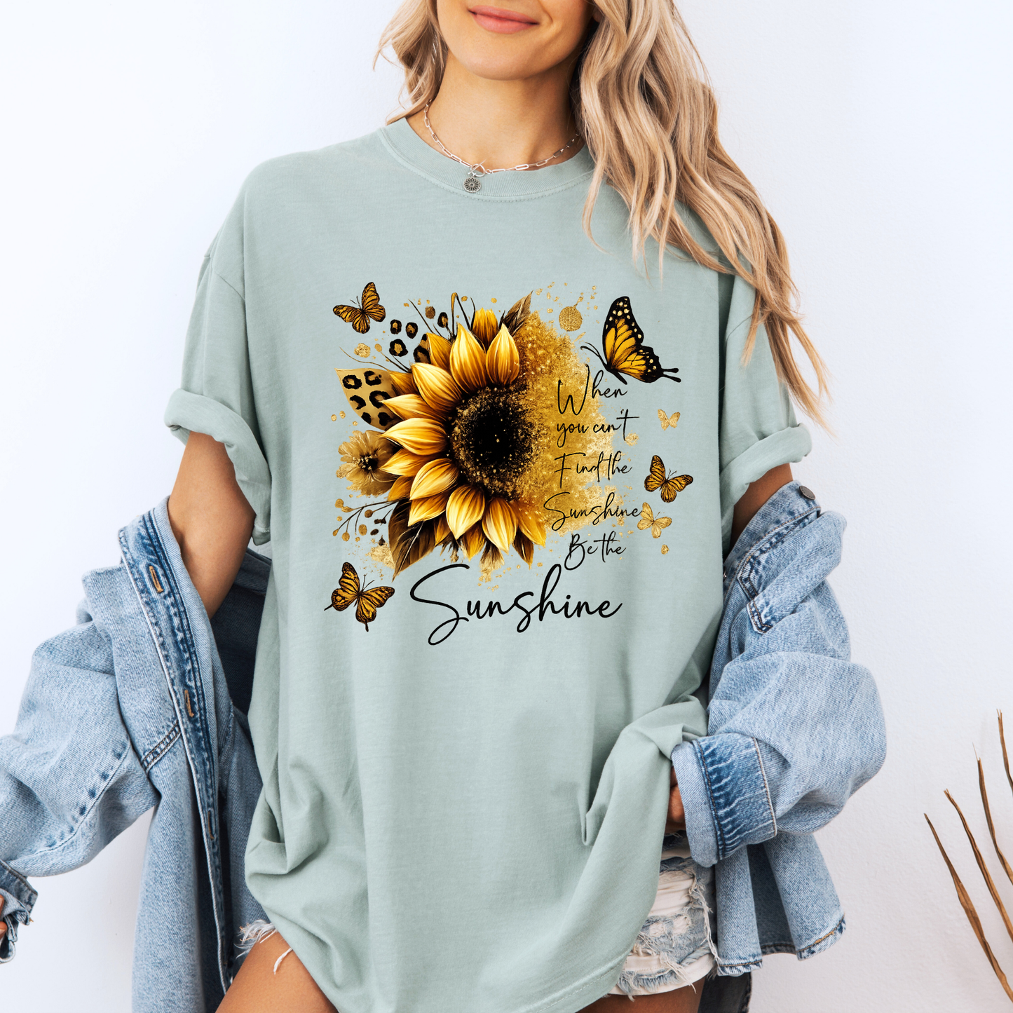🌻🦋 Sunflower & Butterflies 🦋🌻✨ 100% Organic Cotton T-Shirt