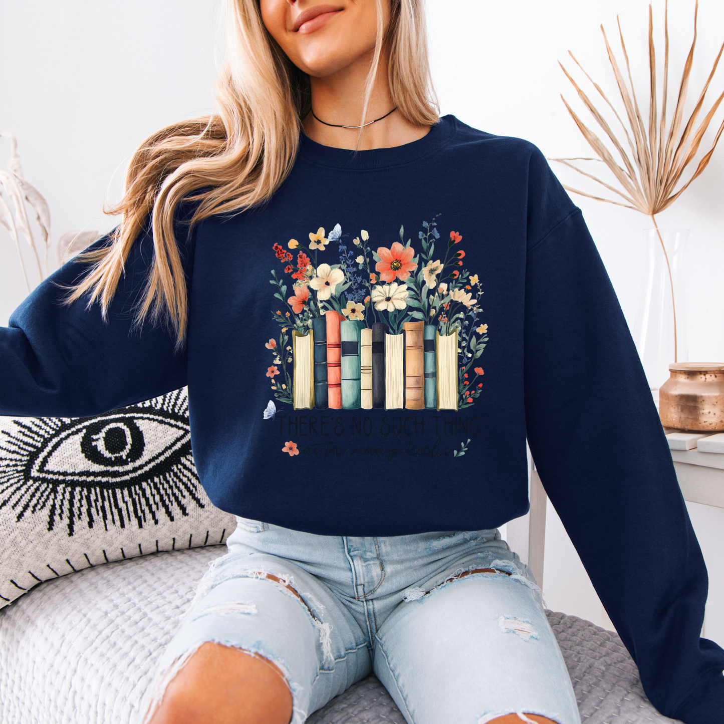 Blossoms and Books Sweatshirt 📚✨