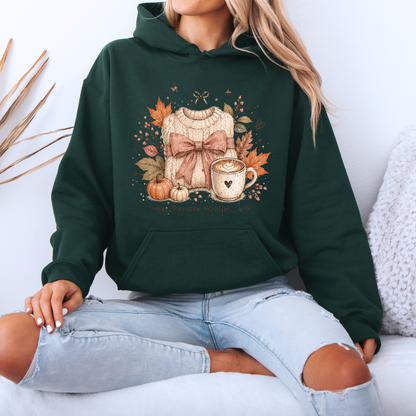 🍂🎀 Sweater Weather Bow Premium Hoodie 🧶✨
