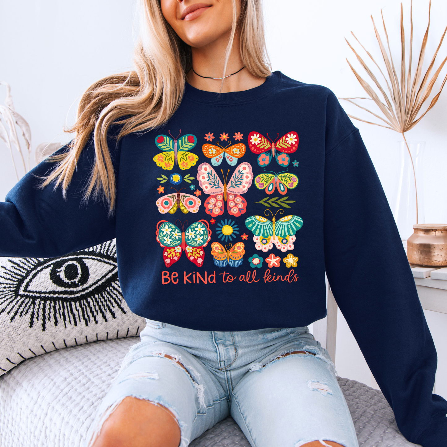 🦋 Colorful Butterflies 🦋✨  Organic Cotton Sweatshirt