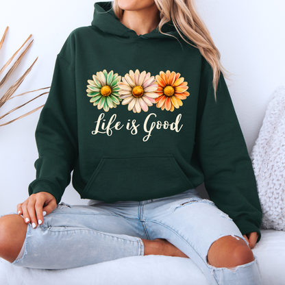 Life Is Good Daisy ✨Luxuriously Thick Hoodie✨ 🌼
