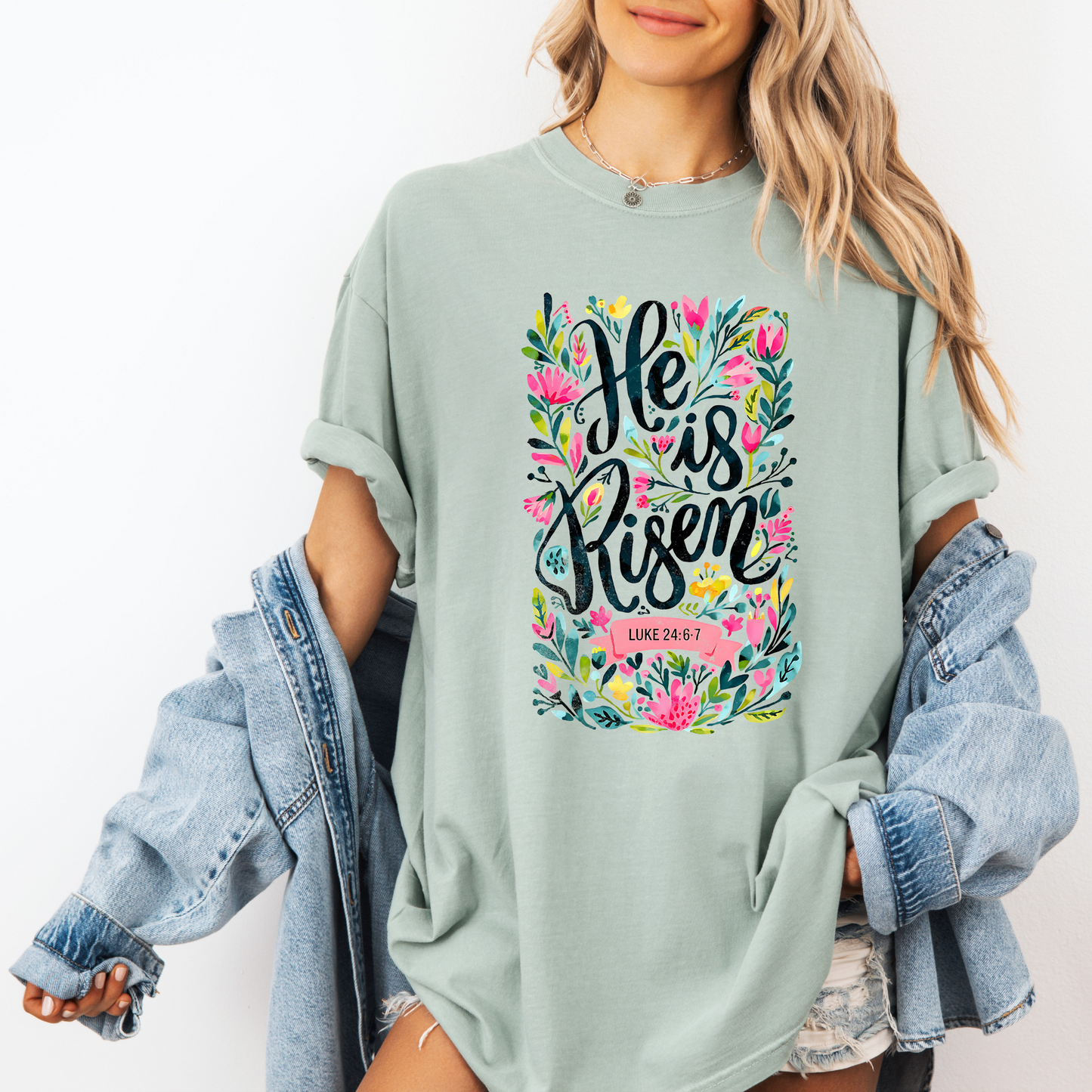 He Is Risen T-shirt 100% Organic Cotton