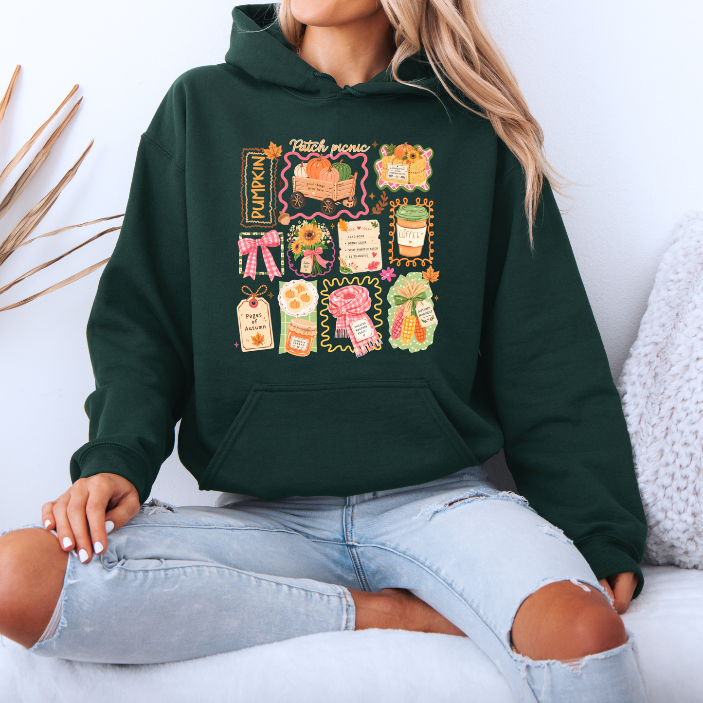 Pumpkin Patch Picnic Autumn Hoodie 🎃🍂