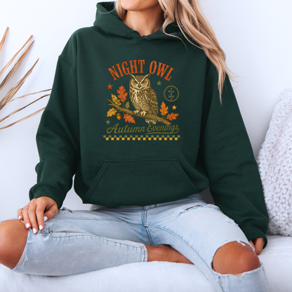 🦉 Night Owl Autumn Evenings Hoodie 🍂✨
