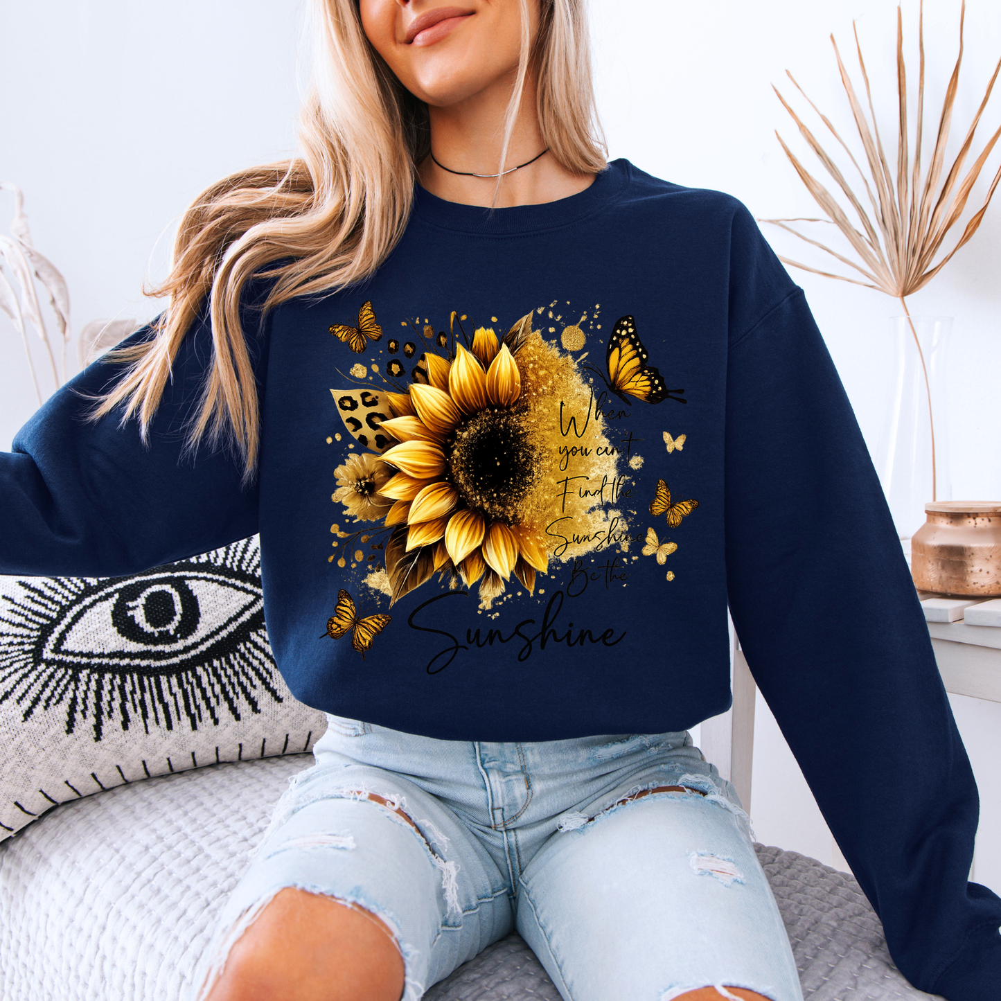 🌻🦋 Sunflower & Butterflies 🦋🌻✨  Organic Cotton Sweatshirt