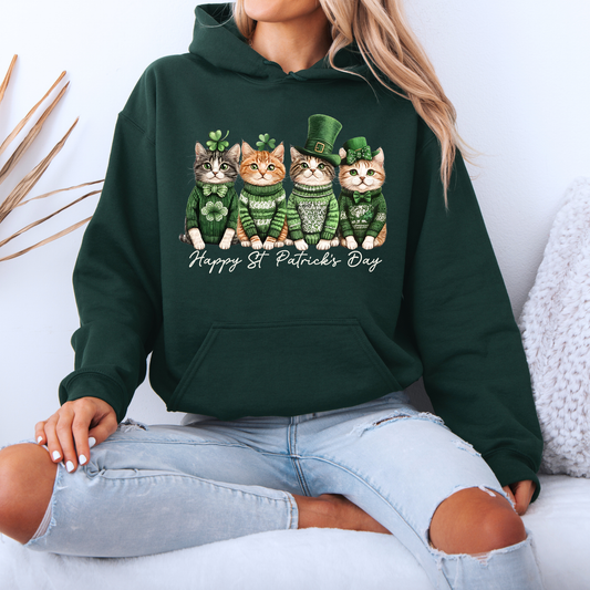 Lucky Kitties St. Patrick’s Day Hoodie 🍀🐱