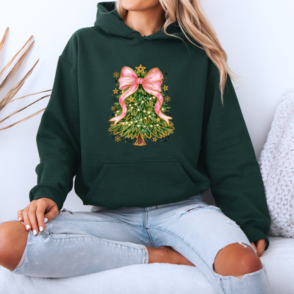 Pretty in Pink Christmas Magic 🎀🎄  Premium Christmas Hoodie