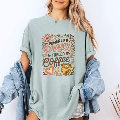 Powered by Prayer Fueled by Coffee T-Shirt ☕🙏💕