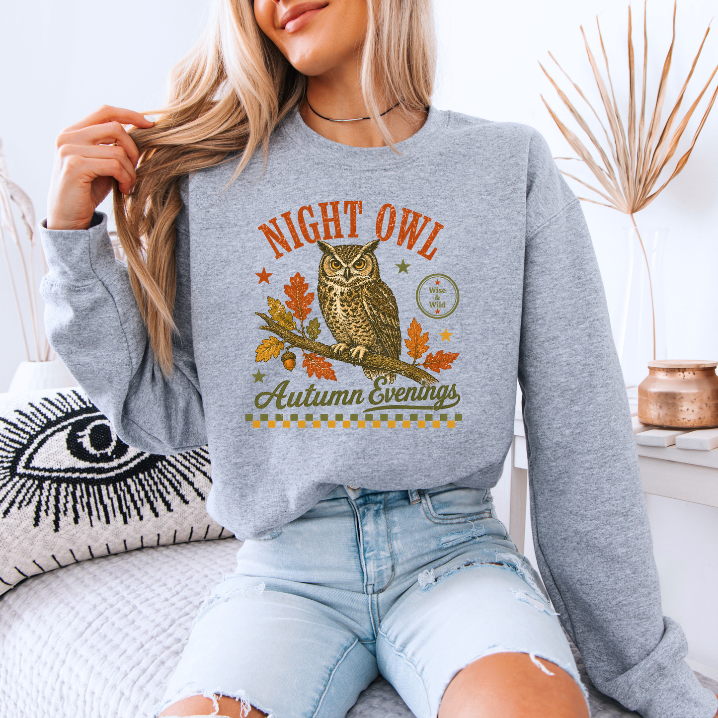 🦉 Night Owl Autumn Evenings Sweatshirt 🍂✨
