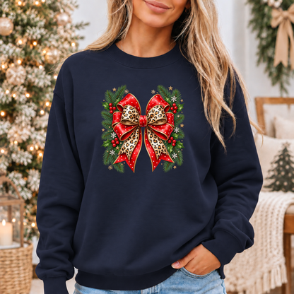 Wildly Merry Christmas Bow 🎀🎄✨  Cosy Christmas Sweatshirt