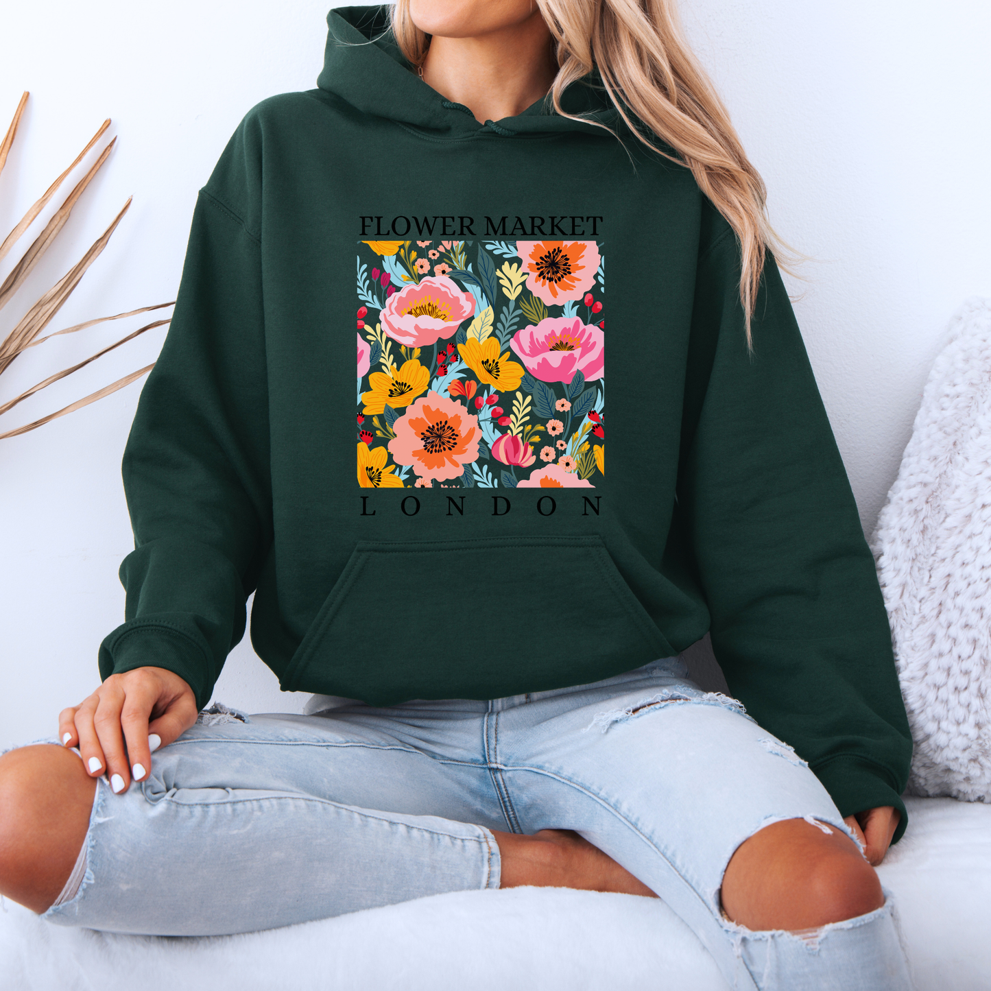 Evening Blossom Garden 🌺 Luxuriously Thick Hoodie