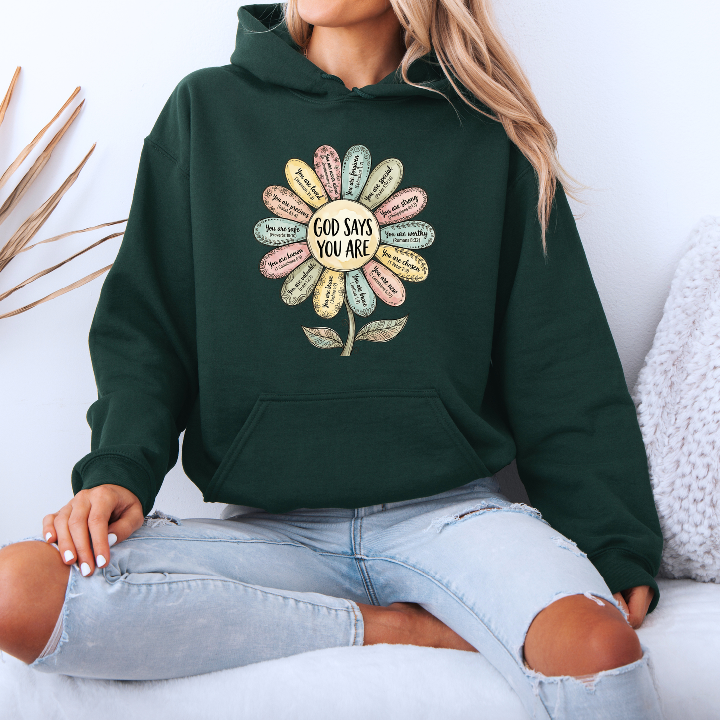 God Says You Are 🌸 Luxuriously Thick Hoodie