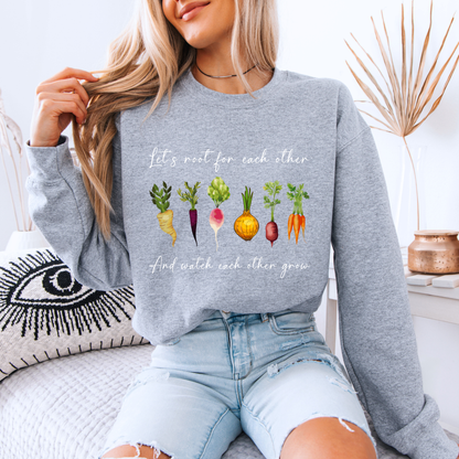 🥕🌿 Let's Root Sweatshirt 🌱💛