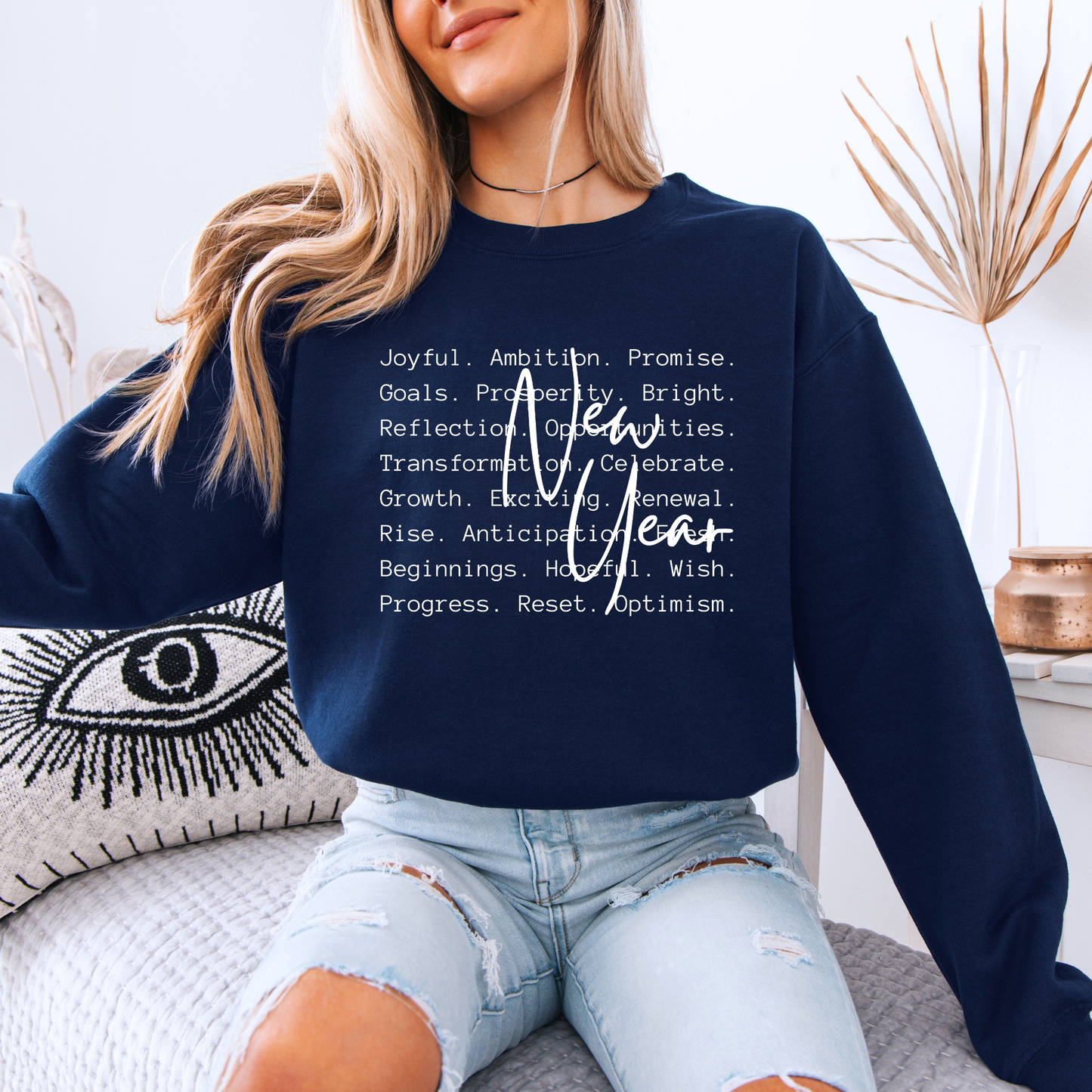 🌸 New Year Affirmations✨ Organic Cotton Sweatshirt