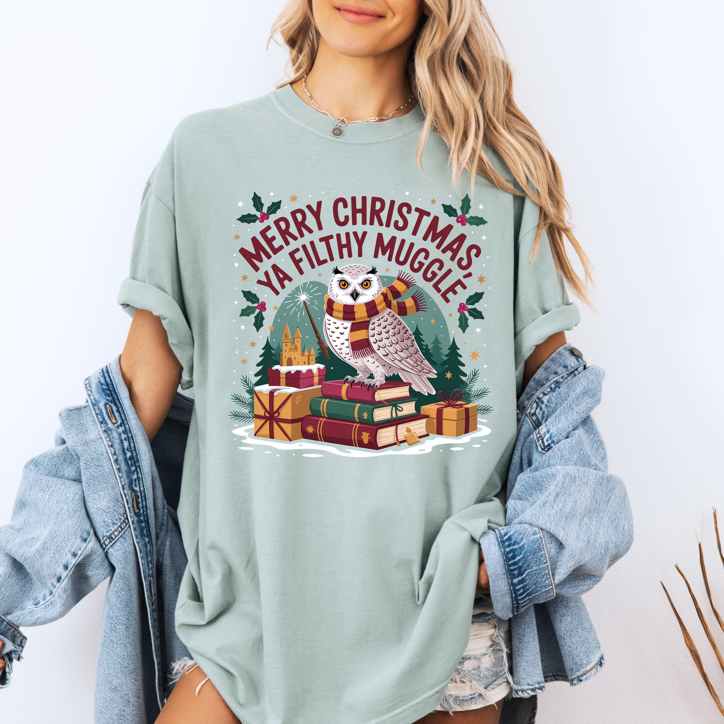 🧙‍♂️🎄 Filthy Muggle Christmas 🎄🧙‍♂️  100% Organic Cotton T-Shirt