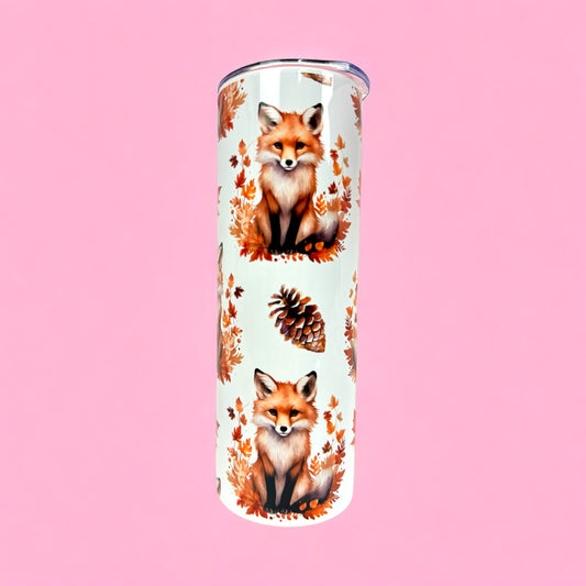 🦊✨ Foxy Charm 20oz Tumbler with Lid & Straw
