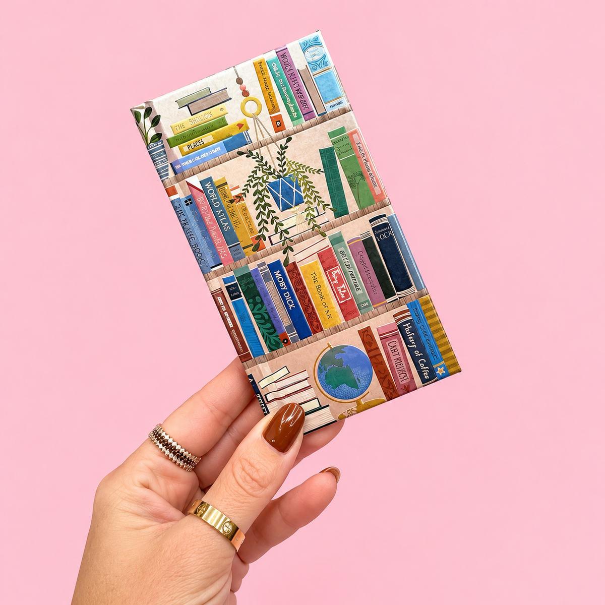 📚💕 Georgia Breeze Bookshelves Foiled Slimline Journal✨