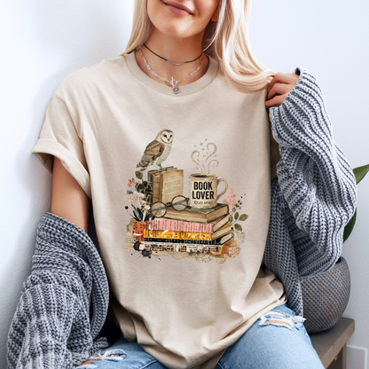 📚🦉Book Lover Vintage Owl t-shirt ☕