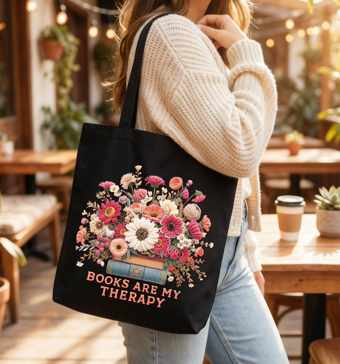 📚 Blooming Therapy Tote