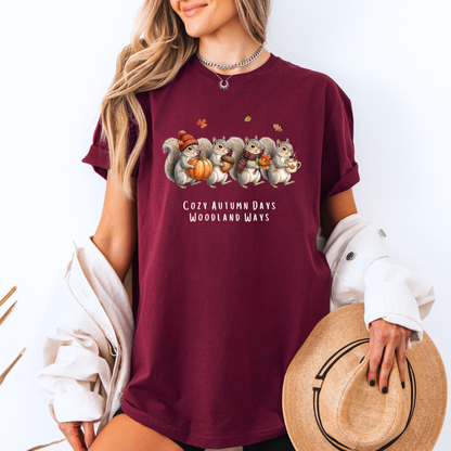 🐿️ Cozy Autumn Days Woodland Ways T-Shirt 🍂🎃