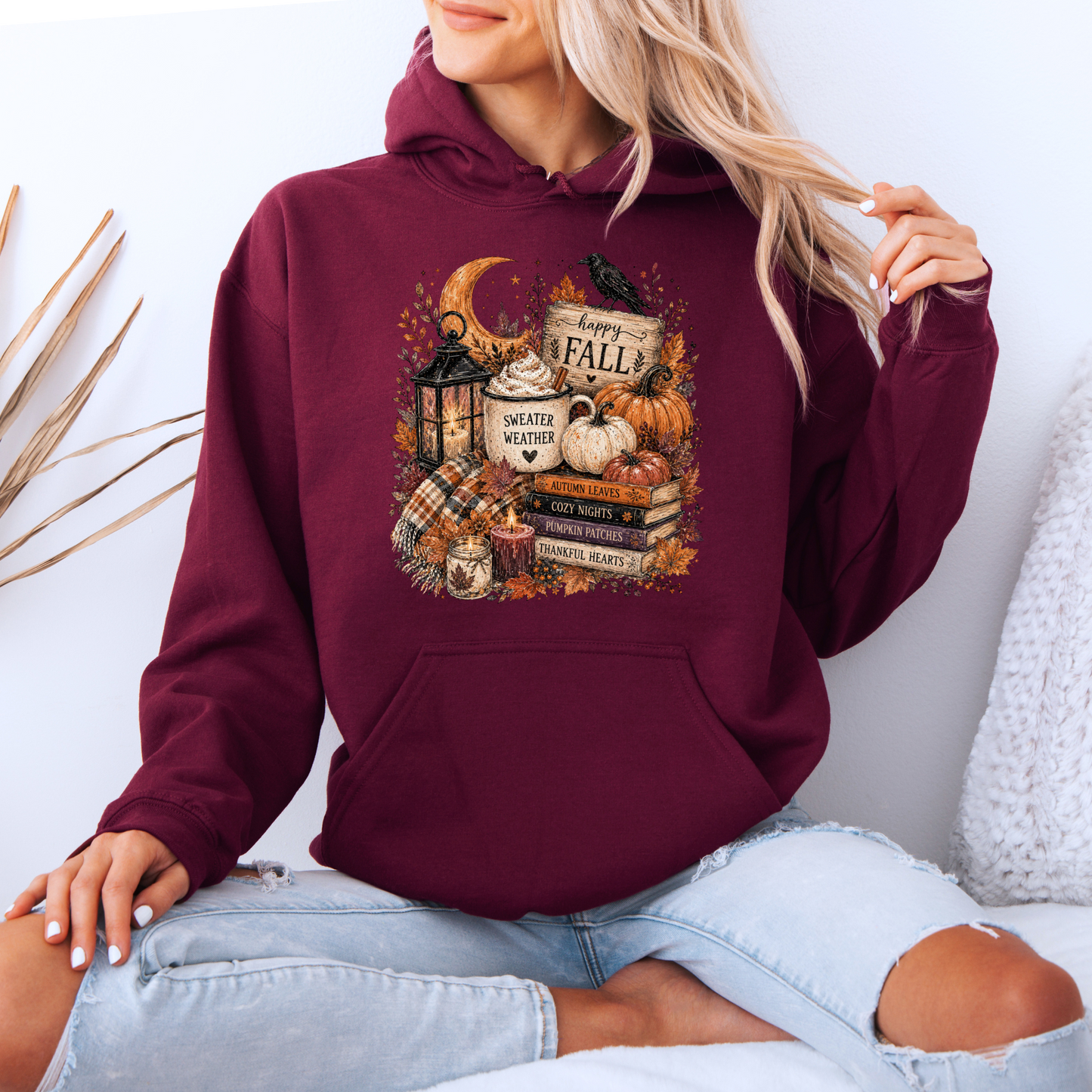 🍂🎃 Happy Fall Sweater Weather Hoodie 🎃🍂