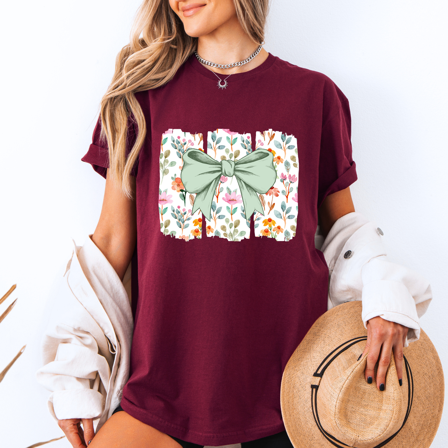 Floral Bow Aesthetic T-Shirt 🎀