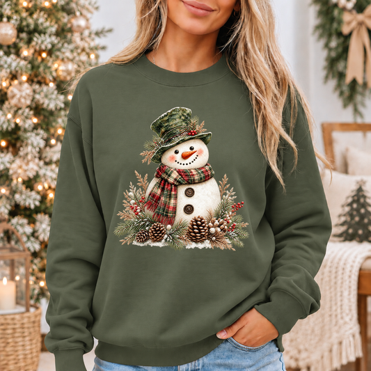 ⛄ Vintage Christmas Snowman Cosy Christmas Sweatshirt