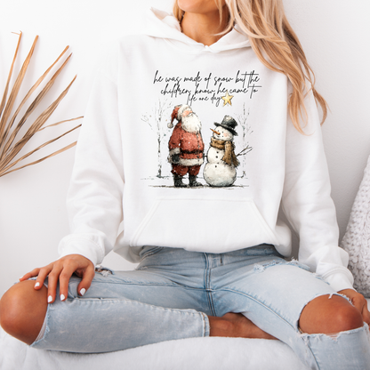 🎅☃️ Santa and Snowman ☃️🎅 Luxuriously Thick Hoodie