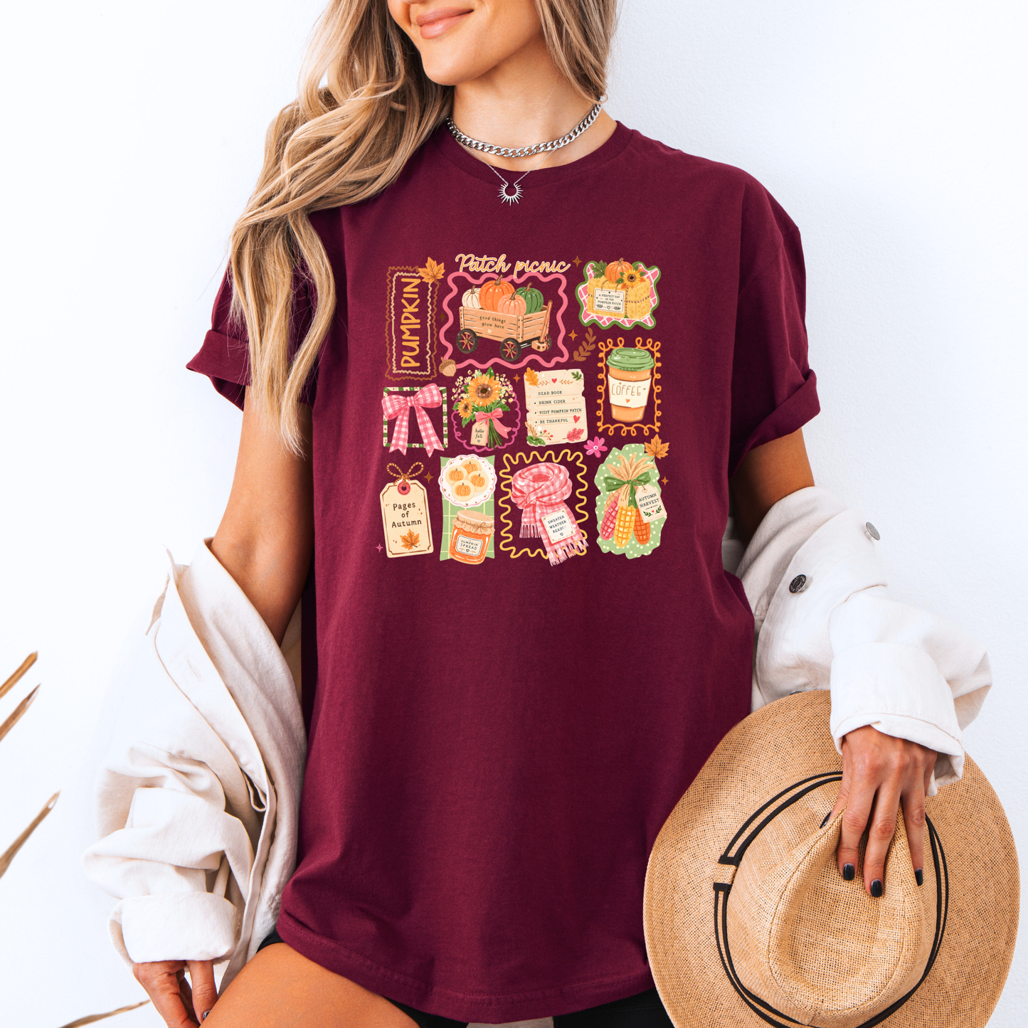 Pumpkin Patch Picnic Autumn T-Shirt 🎃🍂