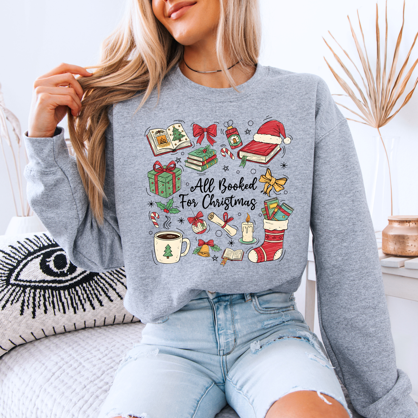 📚✨ Bookish Christmas ✨📚 Organic Cotton Sweatshirt 📚✨