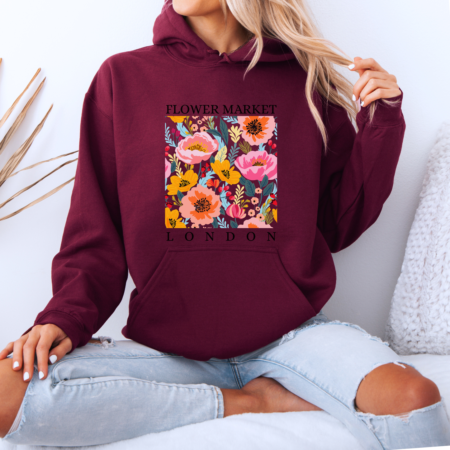 Evening Blossom Garden 🌺 Luxuriously Thick Hoodie