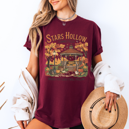 🍂 Stars Hollow Autumn Tee 🎃☕ Organic cotton