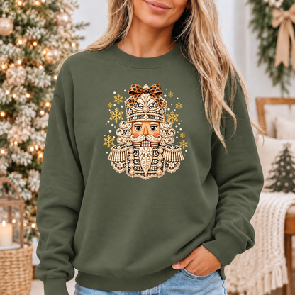 ✨ Golden Bloom Nutcracker❄️ Cosy Christmas Sweatshirt