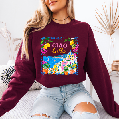 🍋🌸 Ciao Bella Coast Sweatshirt 🌊☀️
