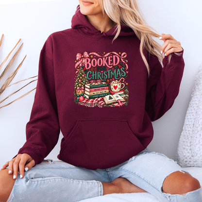 Booked for a Cosy Christmas 🎀📚🎄  Premium Christmas Hoodie